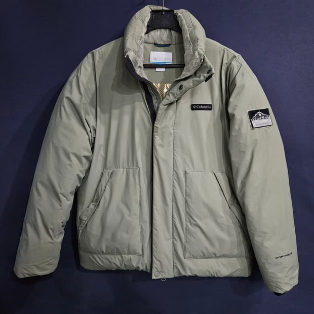 콜롬비아 옴니히트 라이트카키 그럼 105 구스다운 패딩 