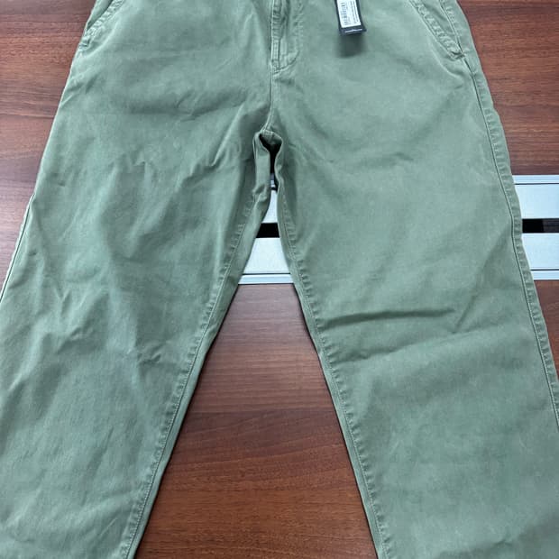 스톤아일랜드 스트레치 브로큰 트윌 코튼 올드 이펙트 팬츠 올리브