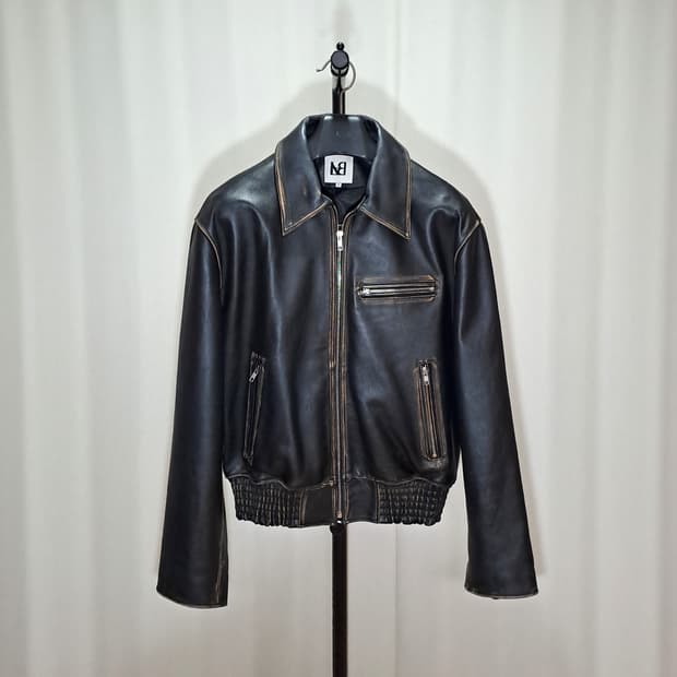 (택포) 라벨아카이브 카우하이드 바이커 자켓 2 B41