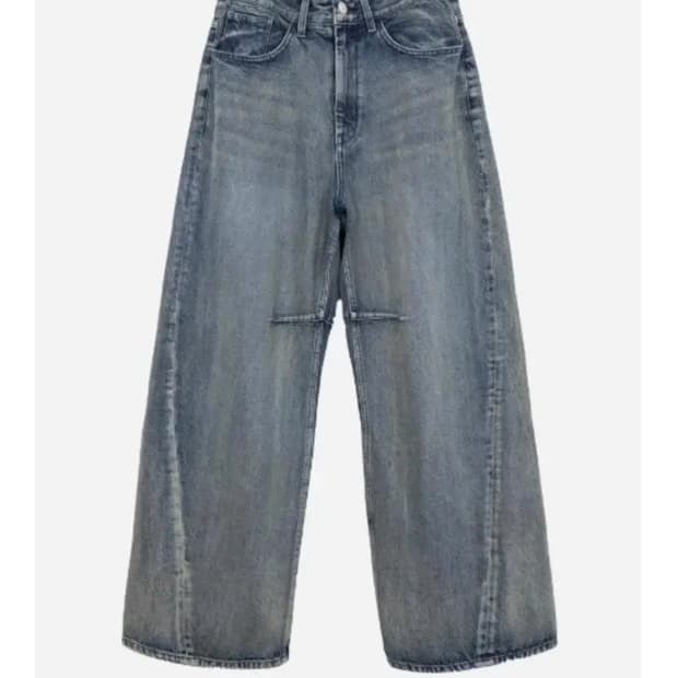 커브드 데님 빈티지 블루 1사이즈