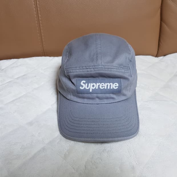 슈프림 워시드 치노 트윌 캠프캡 모자 볼캡 그레이 22SS