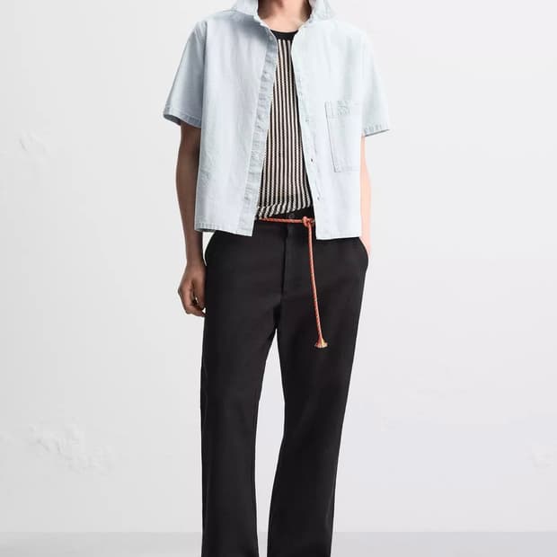 자라 블랙 세미 플레어 팬츠