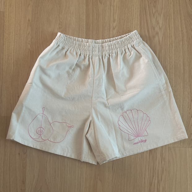 마블링마켓 자수 코튼 쇼츠