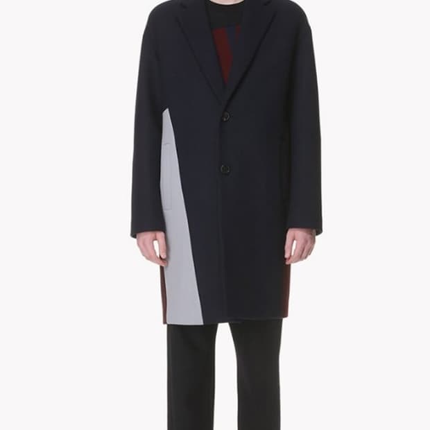 시스템 옴므  베색 오버  싱글 코트 