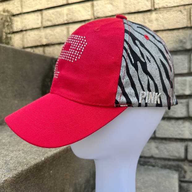 PINK vintage leopard ball cap