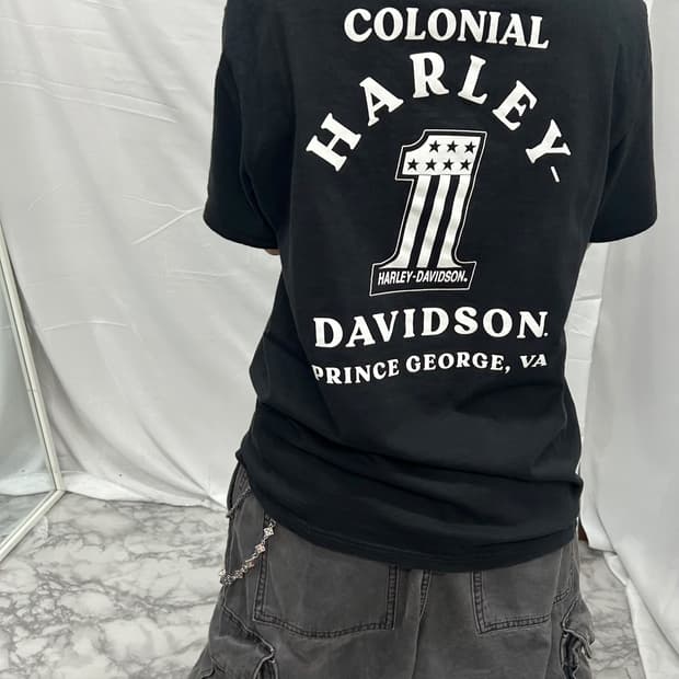 [HARLEY DAVIDSON] 할리데이비슨 넘버원 로고 반팔