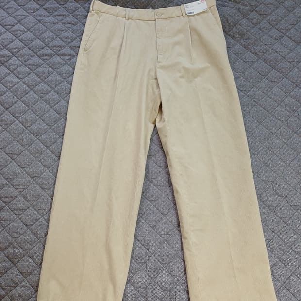 유니클로 코듀로이 와이드팬츠 xl (새상품)