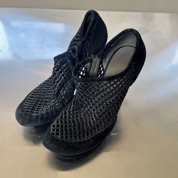 Balenciaga woven ankle heel
