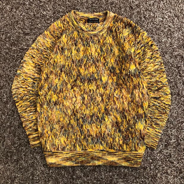 Hobina 멀티컬러 패턴 케이블 니트