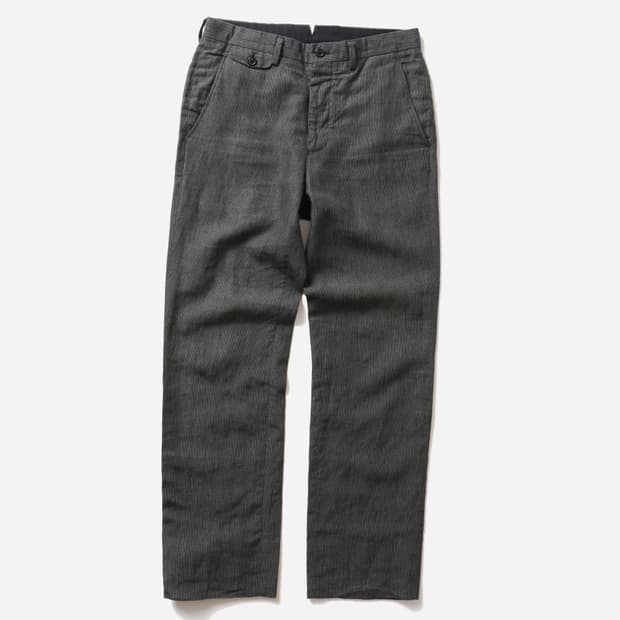 마가렛호웰 하운드투스 체크 리넨 트라우져 