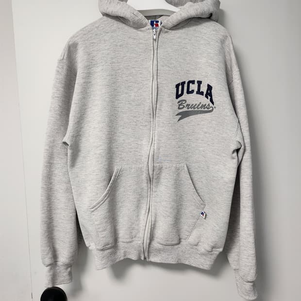 90's usa Russell 후드 집업
