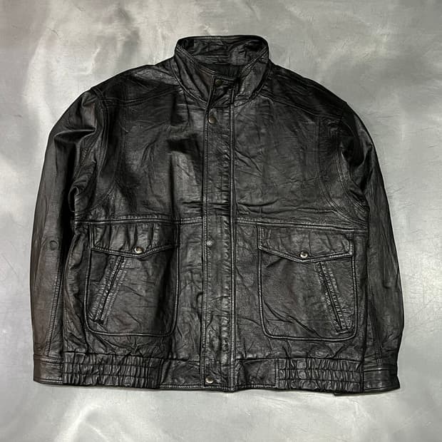  리얼레더 투포켓 봄버 자켓 y15202