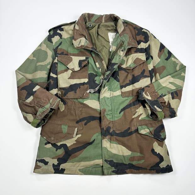 82년 오리지널 미군 m-65 필드자켓 우드랜드 S/S