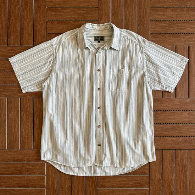 Eddie Bauer striped cotton 1/2 shirts