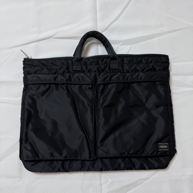 (초미품) PORTER 포터 탱커 숏 헬멧백 L 블랙 서류가방