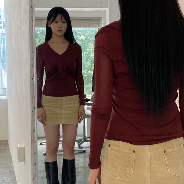Wolford 프릴 블라우스