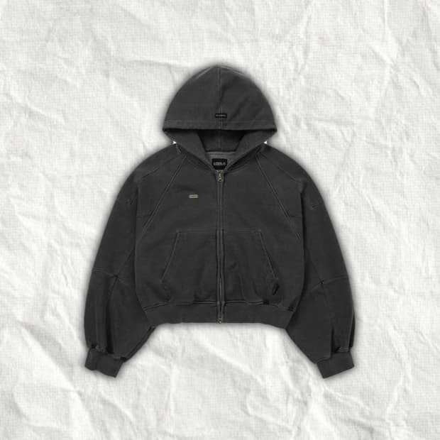 아조바이아조 빈티지 피그먼트 후드집업