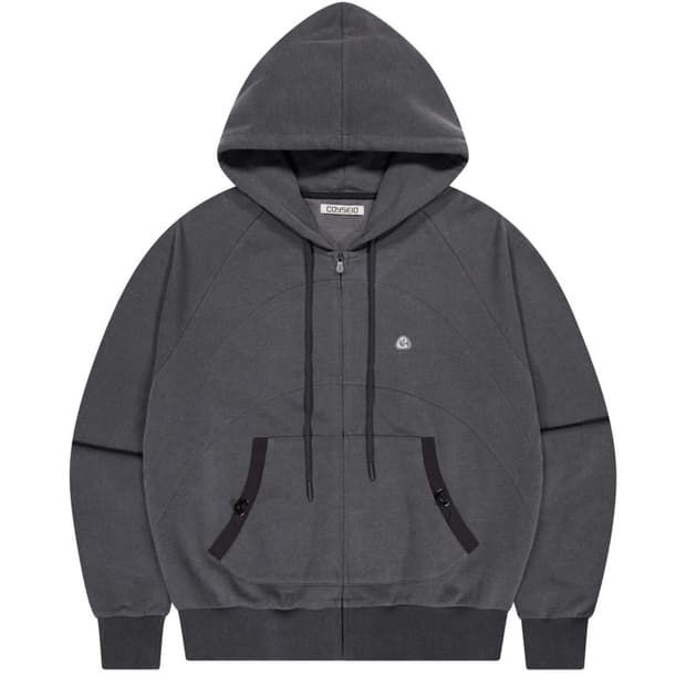 코이세이오 스트링 포켓 후드집업 블랙
