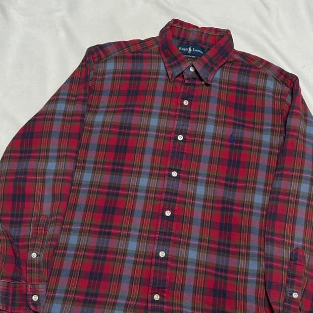 L 폴로랄프로렌 클래식 핏 체크 셔츠