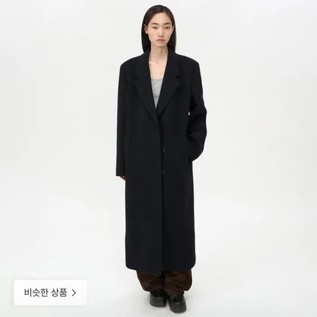 인사일런스 우먼 클래식 맥시 코트 블랙