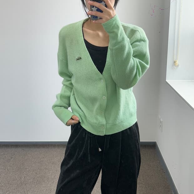 Lacoste 라코스테 라이트 그린 니트 가디건 