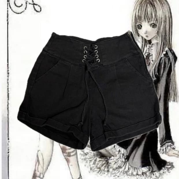 일본 빈티지 고스로리 아일렛 반바지