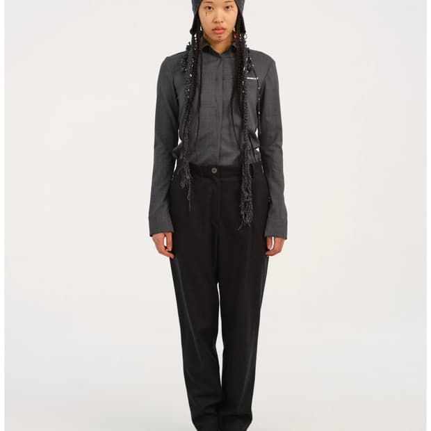 혜인서 슬림 울 셔츠