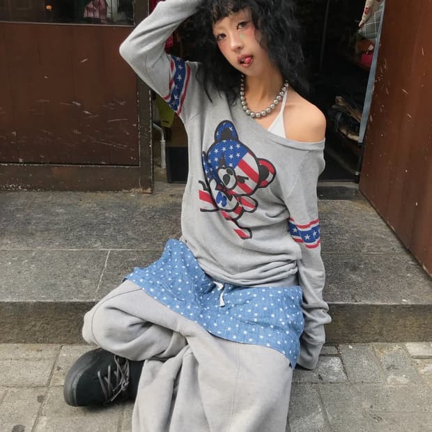 🍒 히스테릭글래머 퍽베어 롱슬 / 미니 원피스 🍒