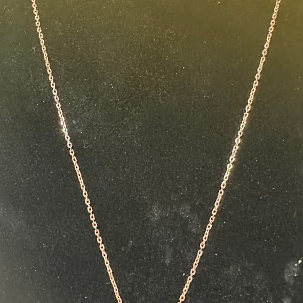 Au750로즈골드 링 팬던트 목걸이 