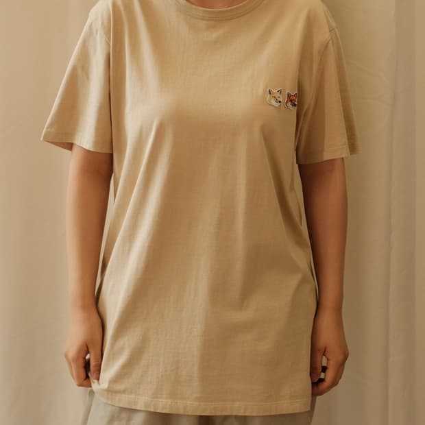 메종키츠네 더블 폭스 반팔 티셔츠 L