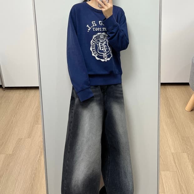 폴로 랄프로렌 빅로고 네이비 맨투맨