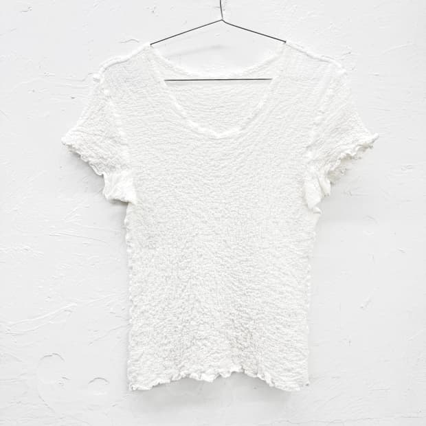 me issey miyake 콜리플라워 링클 티셔츠