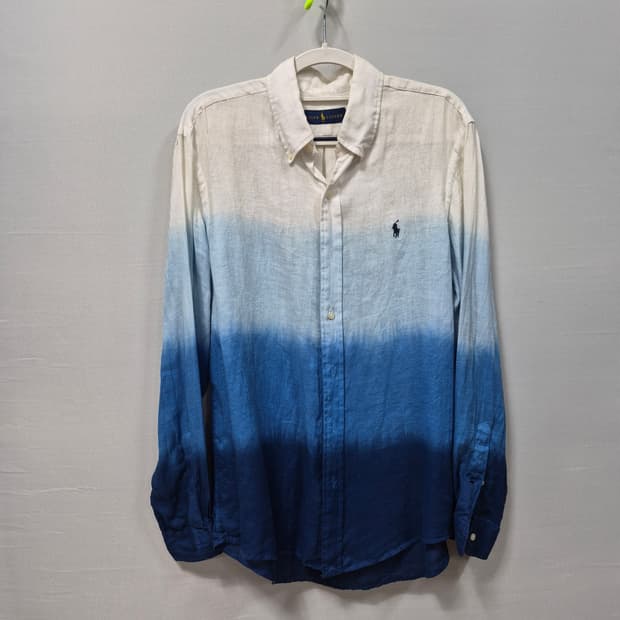 폴로 랄프로렌 린넨 그라데이션  셔츠 마남방 남성M 105