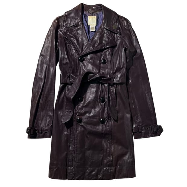 (매장판) 디젤 램스킨 레더 더블 트렌치 코트