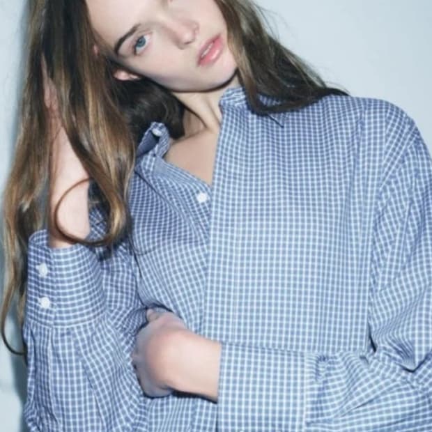 ZARA 자라 ZW 컬레션 깅엄 체크 셔츠