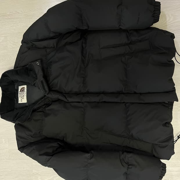 노스페이스 올블랙 티볼에어 패딩 100