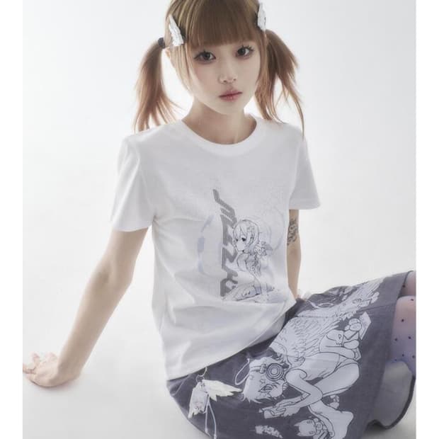 미우키 반팔 Miyu Kiel wing T-shirt White