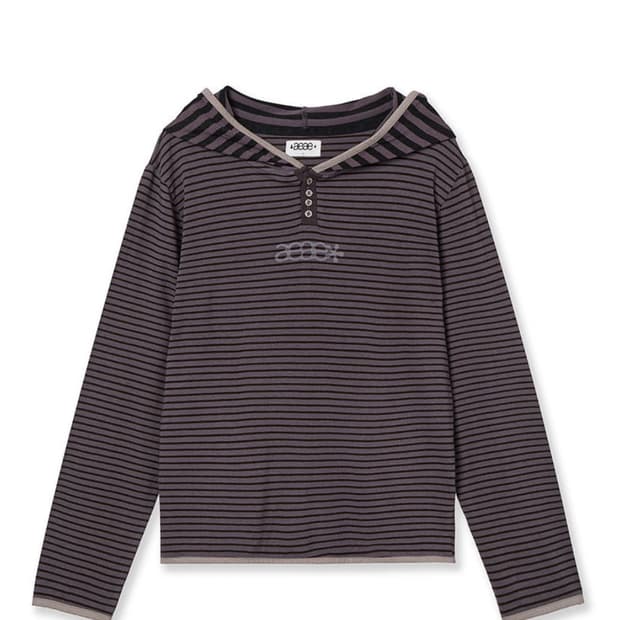 aeae stripe hoodie / purple