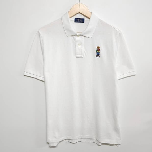 100 POLO 폴로랄프로렌 폴로베어 반팔 카라티 화이트