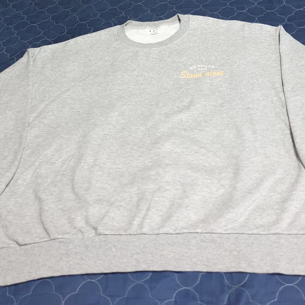 S.A.I 오버핏 그래픽 맨투맨 그레이 (XXL)