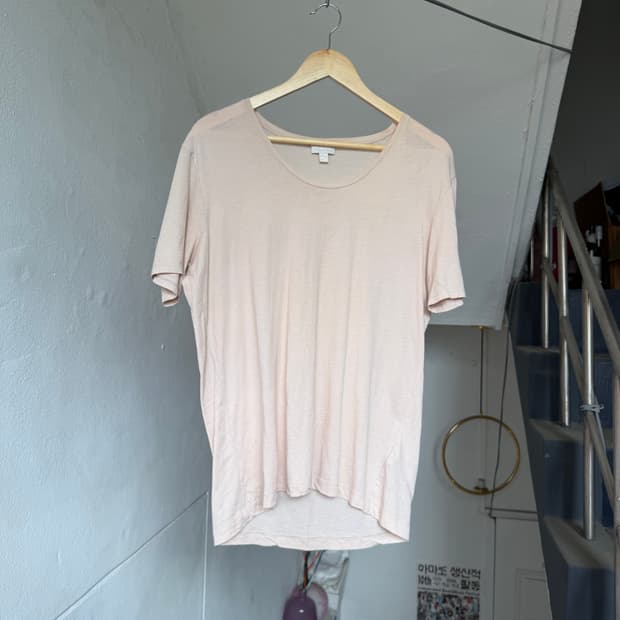 COS 코스 와이드넥 롱 티셔츠