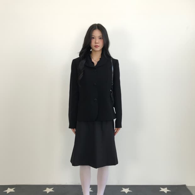 SONIA BALENCIA Ruffled Collar Jacket