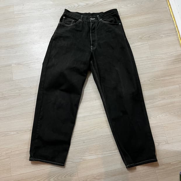 마카 marka 코쿤핏 데님 청바지 그린 1