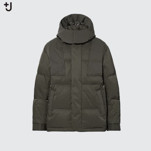 L사이즈 유니클로 질샌더 패딩 올리브