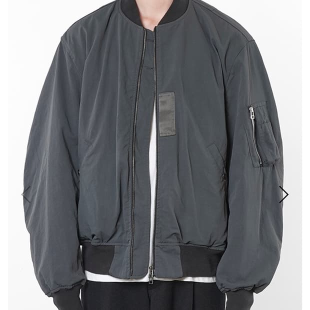 이얼즈어고 GREY/BLACK MA-1 REVERSIBLE JACKET