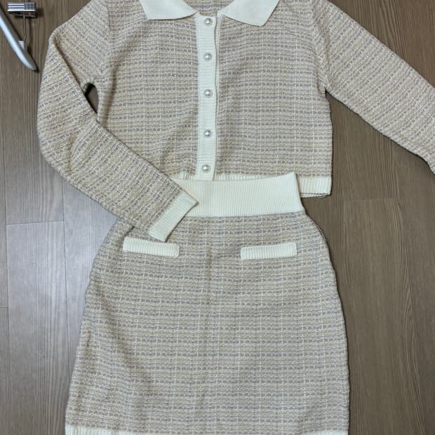 케네스레이디 트위드니트셋업 44-55