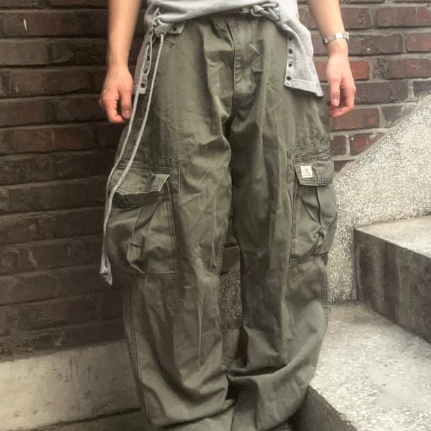 2000s levi's VTG 와이드 카키 카고팬츠 
