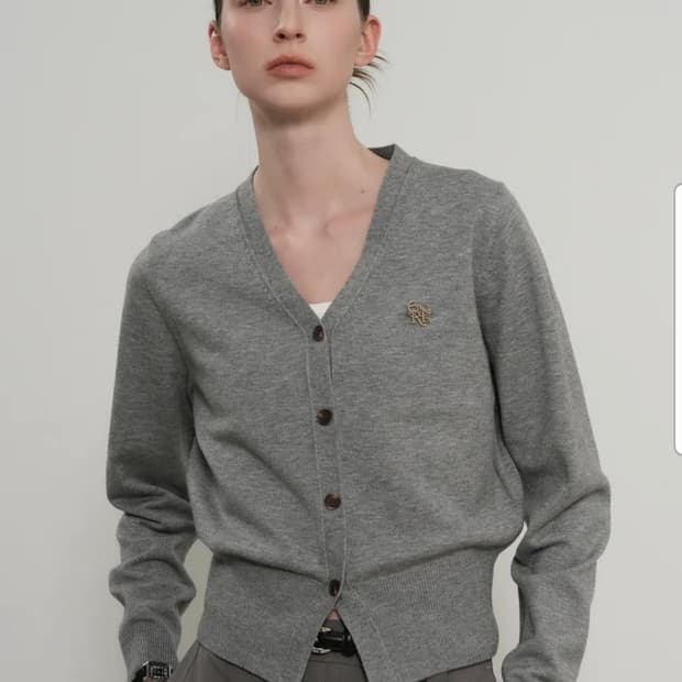 제너럴아이디어 브이넥 여성 가디건 S