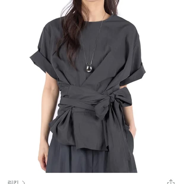 릿킴 marais blouse (charcoal)