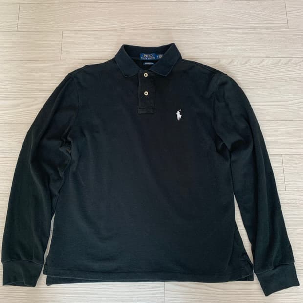 폴로 랄프로렌 블랙 긴팔 폴로티